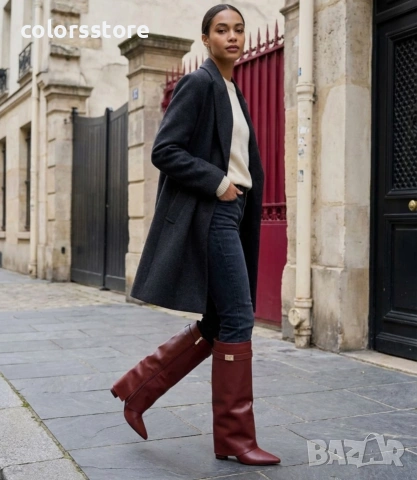 Ботуши на ток - бордо кожа - KD105 