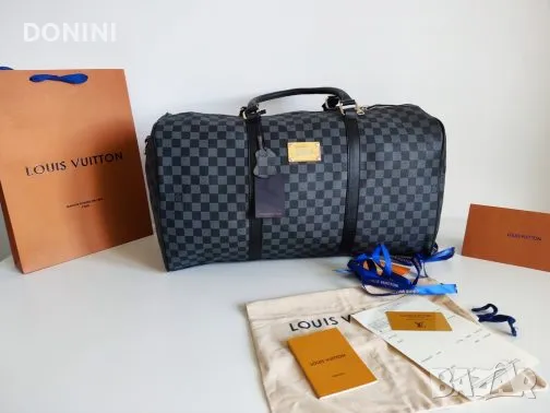 Louis Vuitton Пътна чанта, фитнес чанта, уикенд чанта, кожа, снимка 4 - Чанти - 49256845