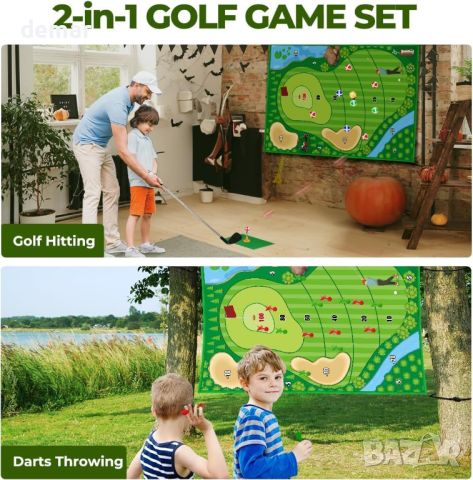 Комплект за игра на голф, лепкави тренировъчни постелки за голф/дартс за деца и възрастни, снимка 4 - Голф - 45437729