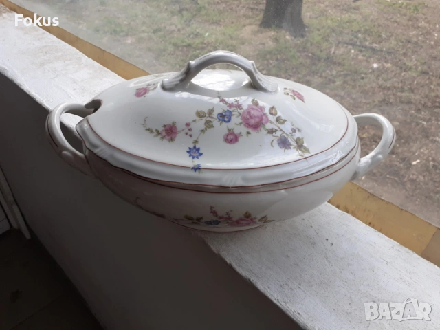 Голям супник български порцелан с маркировка, снимка 2 - Антикварни и старинни предмети - 53385315