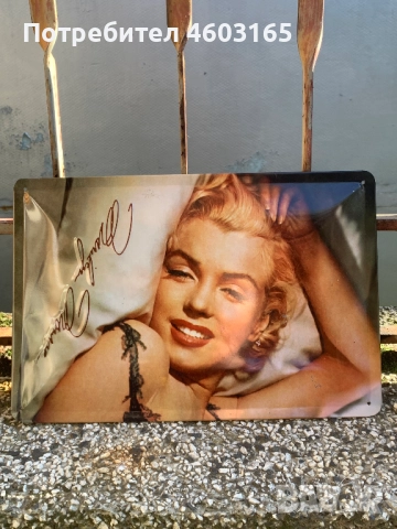 метална картина Мерелин Монро, снимка 3 - Картини - 52266127