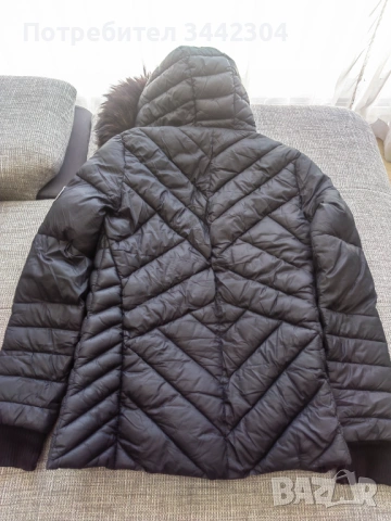 Черно яке с пухче, снимка 2 - Якета - 53847054