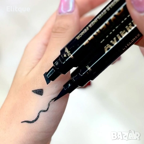 🖤 Очна линия 2 в 1 – писец + печат за перфектна очна линия, снимка 4 - Декоративна козметика - 53577543