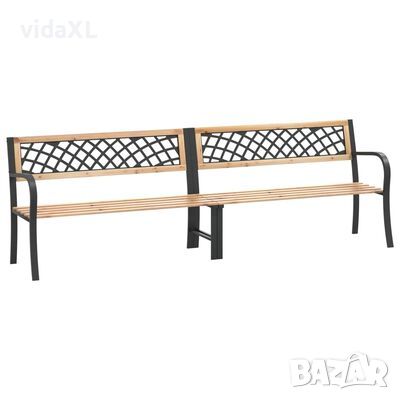 vidaXL Двойна градинска пейка, 238 см, китайски чам(SKU:317134