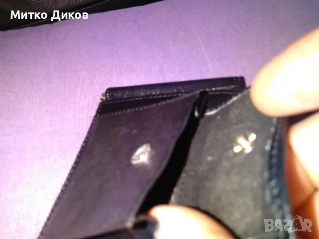 Щипка за пари с джоб за стотинки и 6 визитки нова компактна естеств.кожа 110х85мм, снимка 6 - Портфейли, портмонета - 50113640