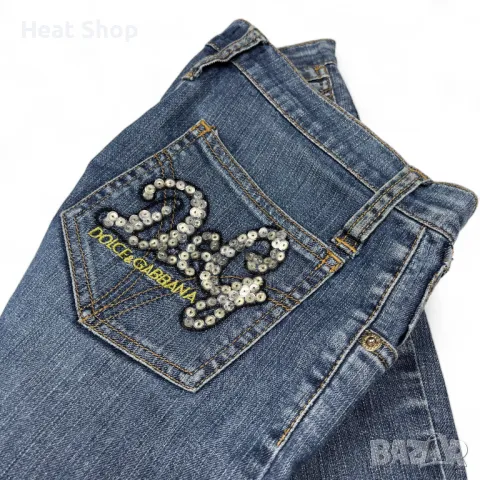 Дамски дънки Dolce&Gabbana Y2K Logo Pocket Denim Jeans, снимка 2 - Дънки - 48576400