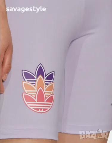 Дамски клин ADIDAS Originals Logo Play Short Tights Purple, снимка 4 - Клинове - 49582346