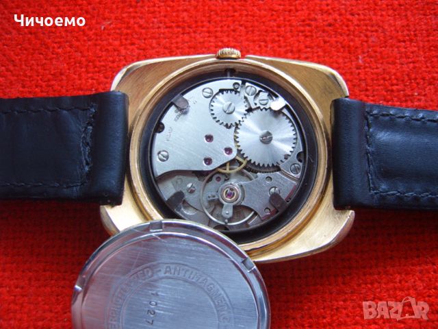 Позлатен френски ретро мъжки часовник Yema от 70-те , снимка 5 - Антикварни и старинни предмети - 46031838