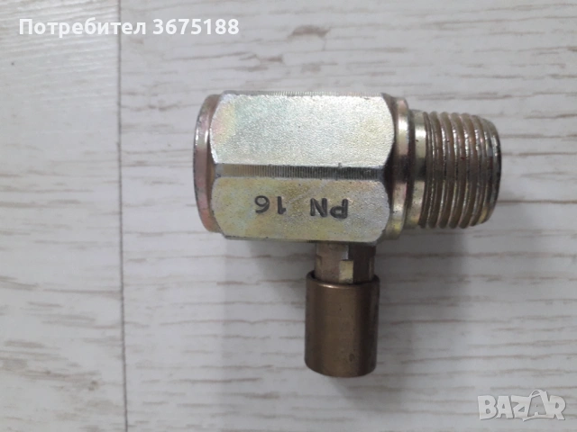 Манометричен кран с бутон PN16, 1/2"