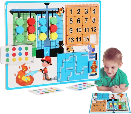 Дървена логическа игра, снимка 2 - Образователни игри - 52061186