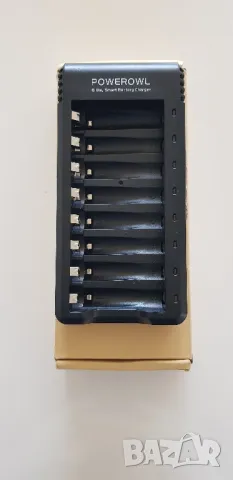 Зарядно устройство за батерии POWEROWL 8 слота AA, AAA, USB, снимка 1