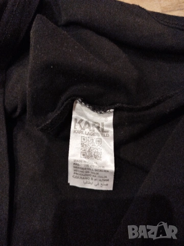 тениска Karl Lagerfeld - L- наситено черно- Italy, снимка 5 - Тениски - 53851058