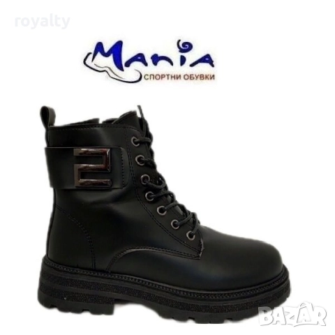 Дамски боти с топла вата в черно