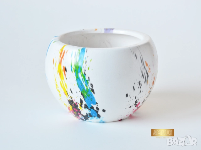  Кашпи за Сукуленти и Цветя /Саксии Изработени от Смола / Подарък за Нов Дом / Цветни Кашпи за Цветя, снимка 11 - Саксии и кашпи - 52412554