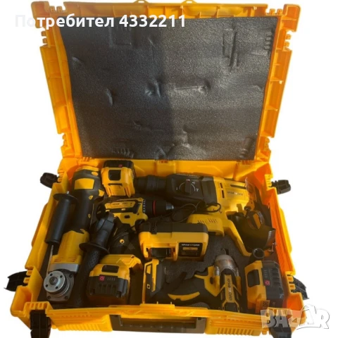 Комплект 4 в 1 – Перфоратор, Ъглошлайф, Гайковерт И Винтоверт, снимка 2 - Други инструменти - 50804920