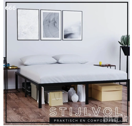 Метална основа за легло Dreamzie - За матрак 180x200 см - За двойни легла или матраци, снимка 4 - Други стоки за дома - 53288125