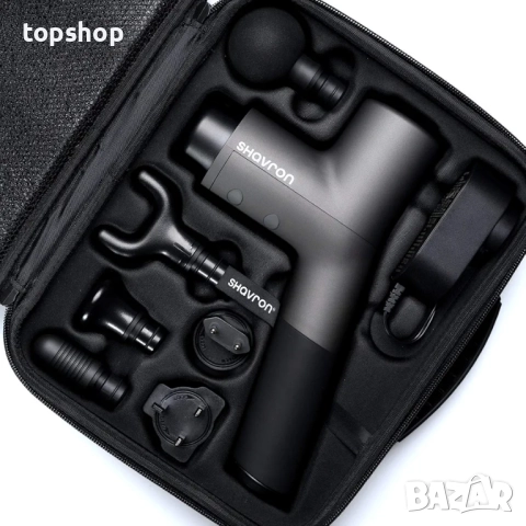 Чисто нов запечатан в целофан Shavron професионален и мощен масажен пистолет висок клас  Ръчен ..., снимка 2 - Фитнес уреди - 52851180