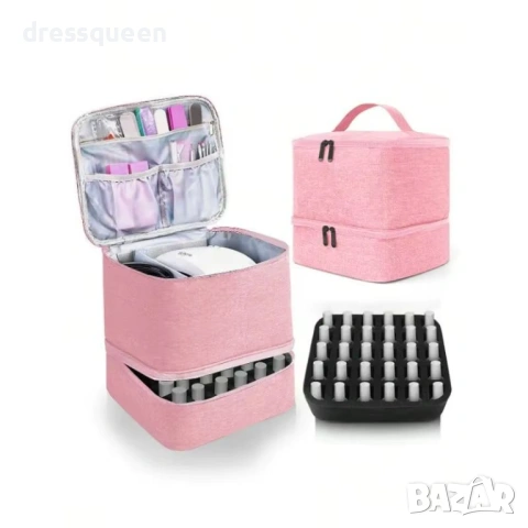 4769 „Професионален органайзер за маникюр: Чанта за 30 лака и UV лампа – Всичко на едно място“