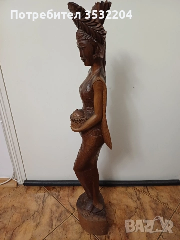 Дървена фигура от Бали, снимка 7 - Антикварни и старинни предмети - 53370741