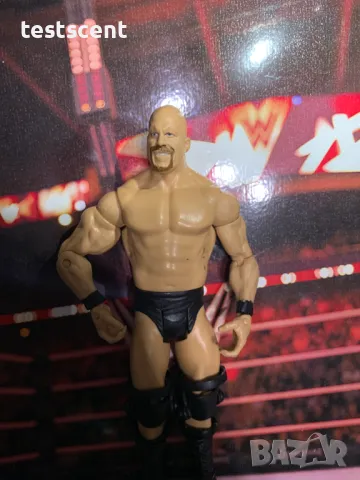 Екшън фигура WWE Stone Cold Steve Austin Ледения Стив Остин Mattel basic figure играчка WWF WCW, снимка 3 - Фигурки - 49152489