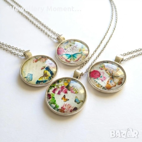 Елегантни колиета с пеперуди, снимка 3 - Колиета, медальони, синджири - 53767088