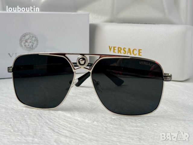 Versace 2024 мъжки слънчеви очила правоъгълни  , снимка 7 - Слънчеви и диоптрични очила - 46011482