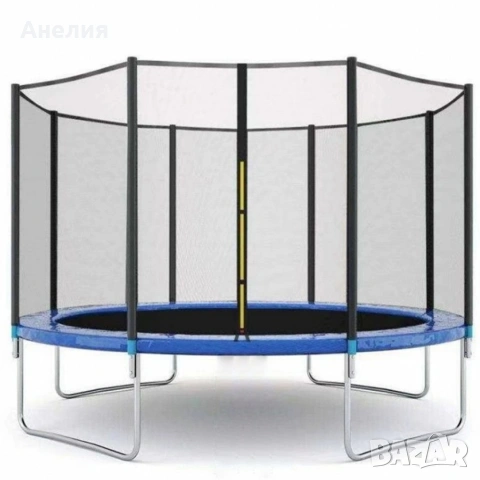 Ултра здрав портативен батут със защитна мрежа батут с размер 2,44 м. в диаметър + стълбичка