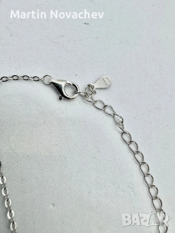 Сребърно колие с мойсанит (Диамант) 1.5 карата, снимка 8 - Колиета, медальони, синджири - 54129852