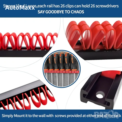 3-H органайзер за отвертки 10 бр., държач за отвертки, нов, изработен от калъп , снимка 6 - Отвертки - 53450605