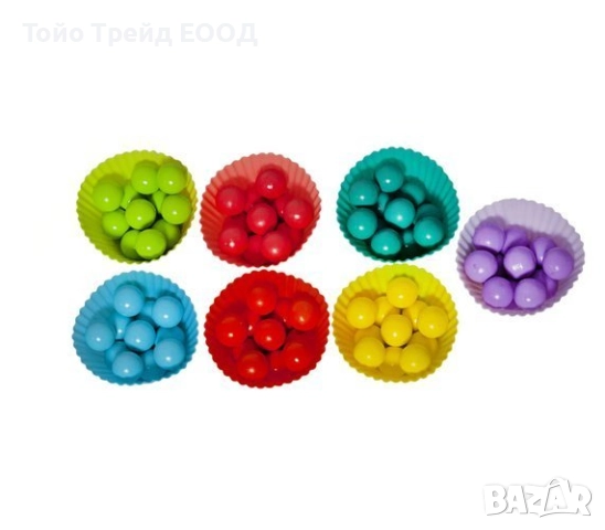 Дървен пъзел с цветни топчета, снимка 4 - Образователни игри - 52671205