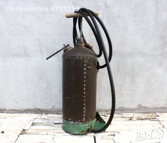  Винтидж, стара градинска пръскачка – индустриален steampunk декор, метал