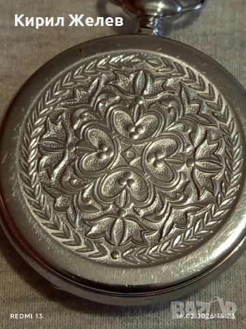 Стар механичен джобен часовник МЪЛНИЯ СССР рядък за КОЛЕКЦИОНЕРИ 51861, снимка 4 - Антикварни и старинни предмети - 53496149