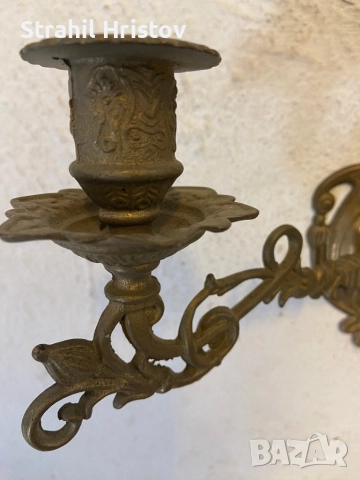 Свещници от месинг 4 бр, снимка 9 - Други ценни предмети - 51607909