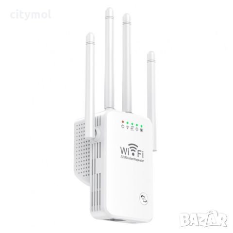 Repeater, усилвател/повторител на WIFi сигнал с 4 антени до 300Mbps, снимка 1 - Рутери - 46804798