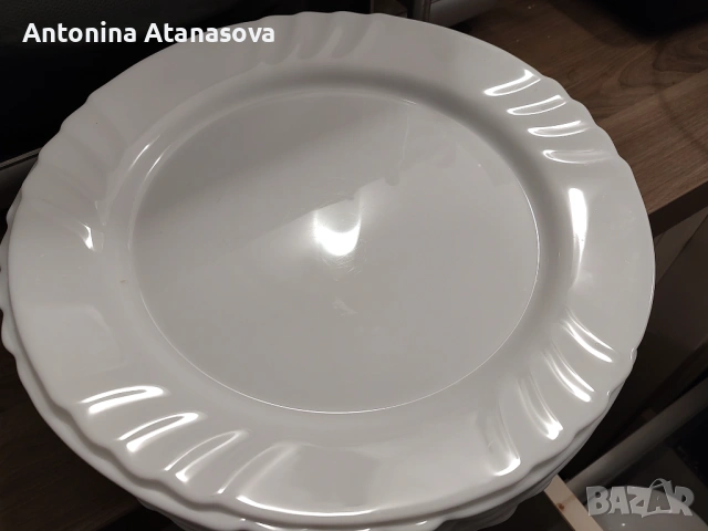 Плато/чиния бял аркопал Ebro 32см