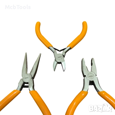 Професионален комплект мини клещи RICO – 3 броя, снимка 4 - Клещи - 52050983