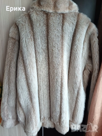 Еко палто с косъм , снимка 3 - Палта, манта - 53591134