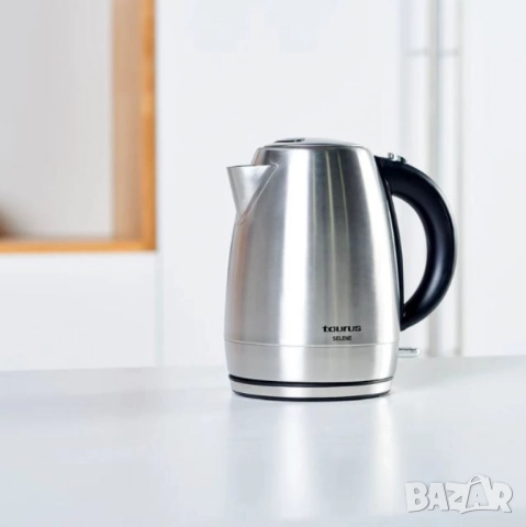 Електрическа кана Taurus Selene – 2200W, 1.7L, 360° основа, неръждаема стомана, авто изключване