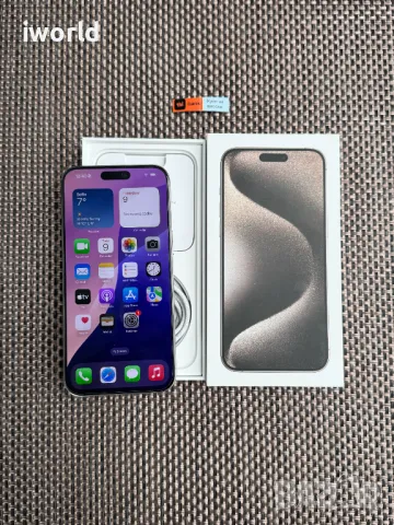 КАТО НОВ❗️ iPhone 15 Pro MAX❗️ Лизинг от 70лв/м ❗️natural Titanium ❗️ гаранция, снимка 3 - Apple iPhone - 48626585