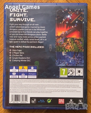 Minecraft Dungeons Hero Edition за PlayStation 4 PS4 Плейстейшън 5 PS, снимка 2 - Игри за PlayStation - 53353030
