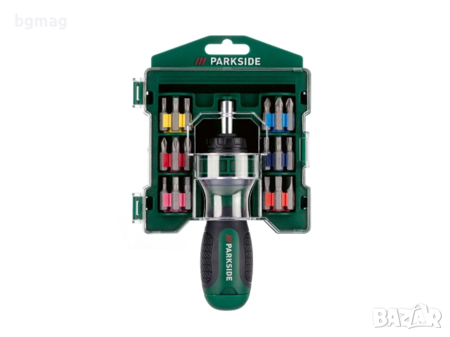 Parkside тресчотъчна отвертка PSRB 31 A1 и битове,31 части, снимка 7 - Отвертки - 52339966
