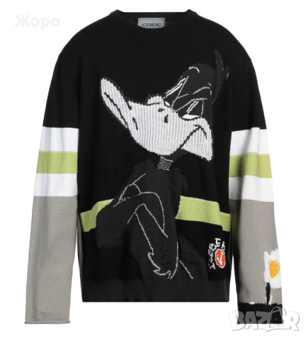 РЯДЪК Iceberg Looney Tunes Daffy Duck Пуловер – Размер M – Нов с Етикети