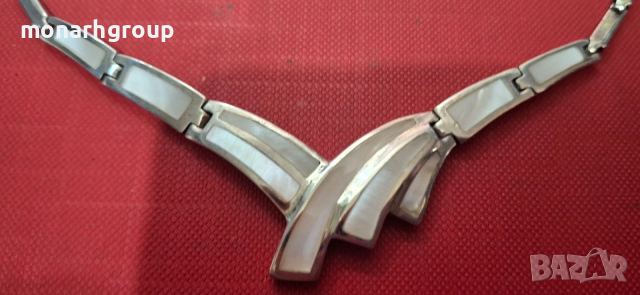 Сребърно колие, снимка 3 - Колиета, медальони, синджири - 54155925