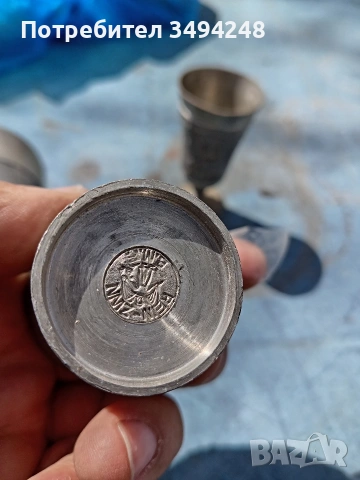 Стари немски оловни чаши , снимка 5 - Антикварни и старинни предмети - 47080082