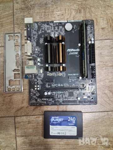 Дънна платка ASROCK J3455M + 4g ddr3+240gb ssd