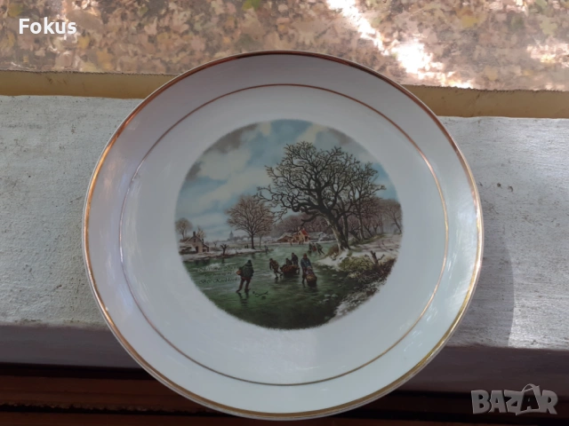 Стар порцелан Гърция колекционерска чиния IONIA