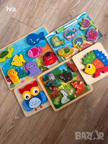 Дървени играчки hape eichhorn little dutch goki и книжки, снимка 8 - Образователни игри - 53935034