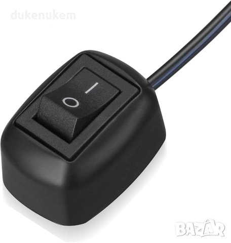 Самозалепващ ON/OFF ключ – 12V–230V, 10A, с кабел 1 м, снимка 5 - Аксесоари и консумативи - 53382455