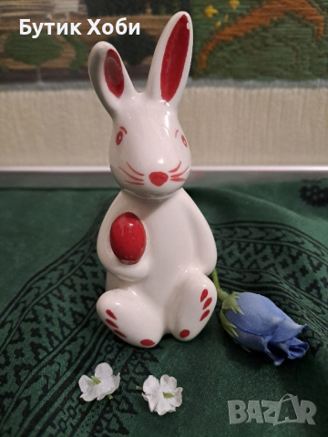 Ретро  порцеланово Великденско зайче, снимка 1 - Антикварни и старинни предмети - 44943064