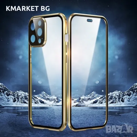 Apple iPhone 13 Pro Max Удароустойчив Калъф Metal Frame с Магнит 360 Градуса Защита и Протектор, снимка 5 - Калъфи, кейсове - 48187113